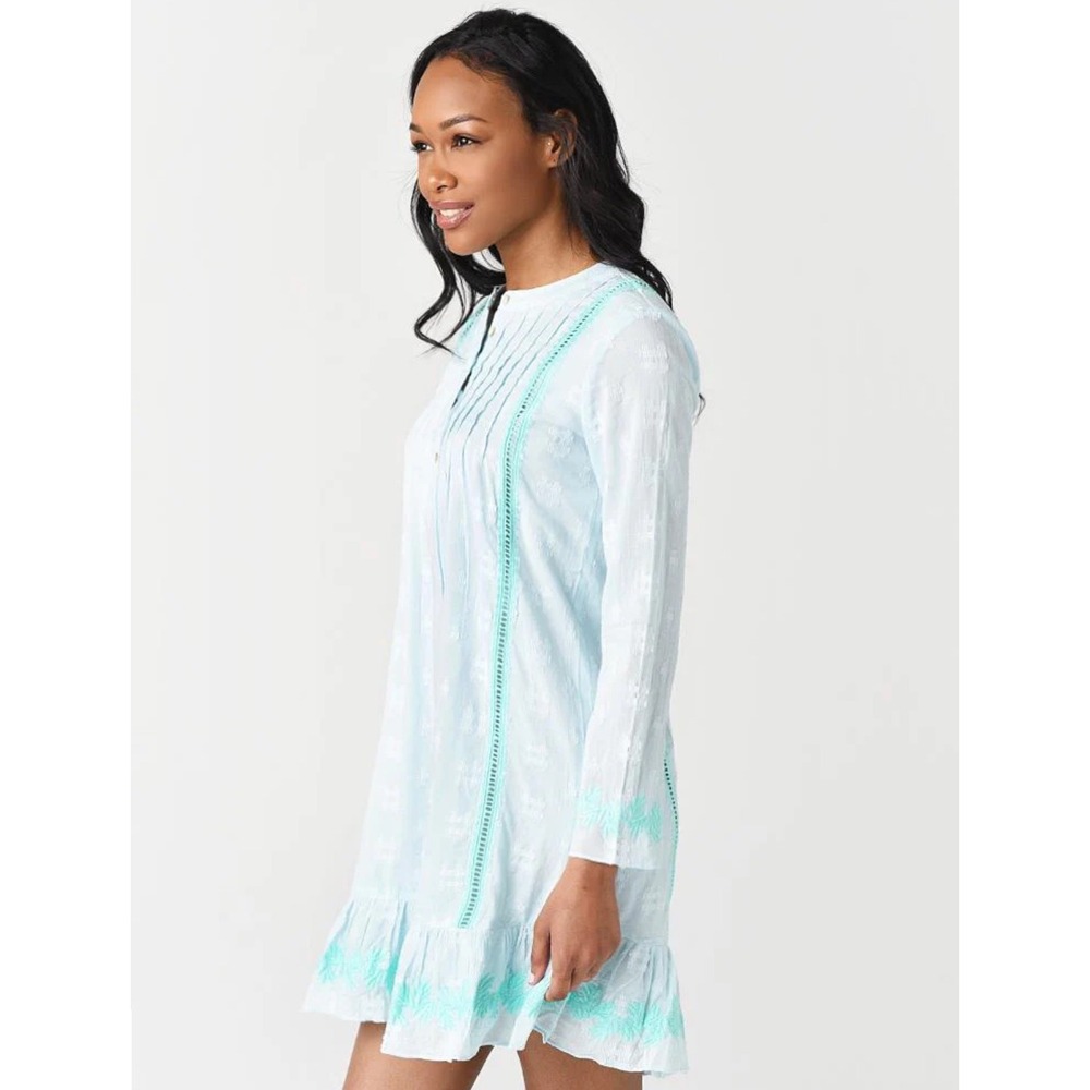 NEW Sail to Sable Tunic‎ Dress Women Size L White Embroidered BEACH CRUISE